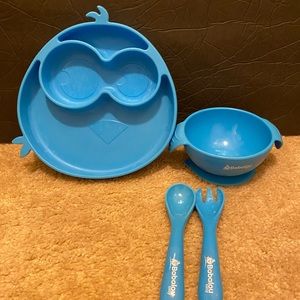 Babalou baby suction plate, bowl, and utensils